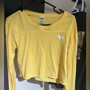 yellow long sleeve top